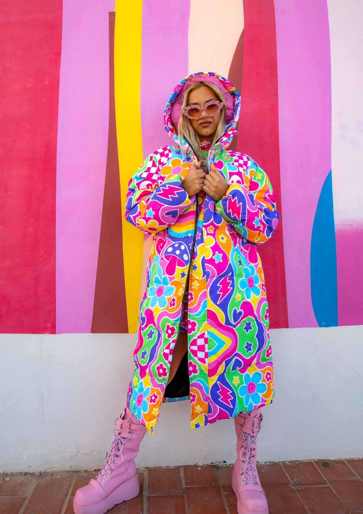 Groovy Love Long Puffer Jacket