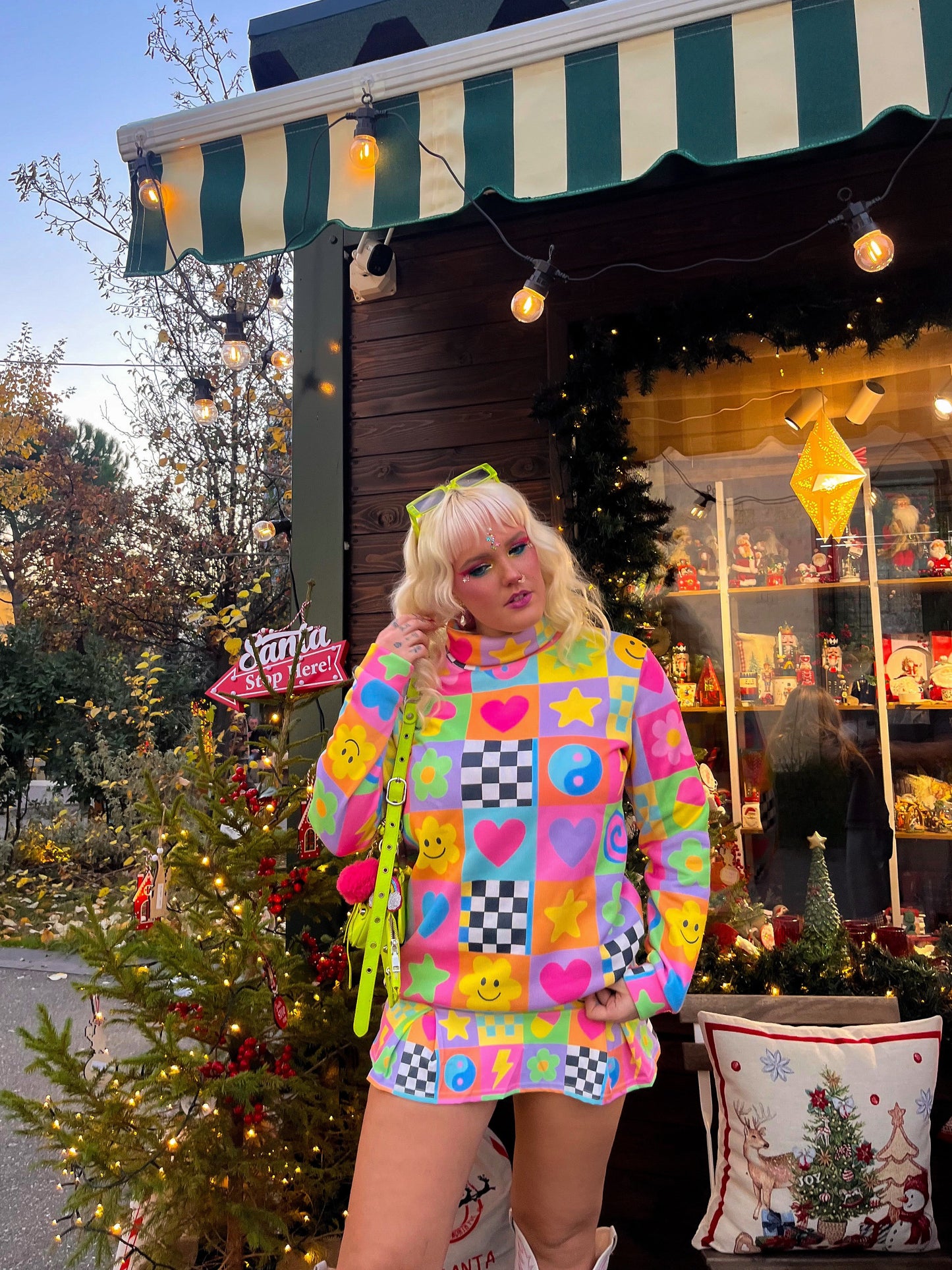 Vibe Check Knitted Roll Neck Fitted Sweater