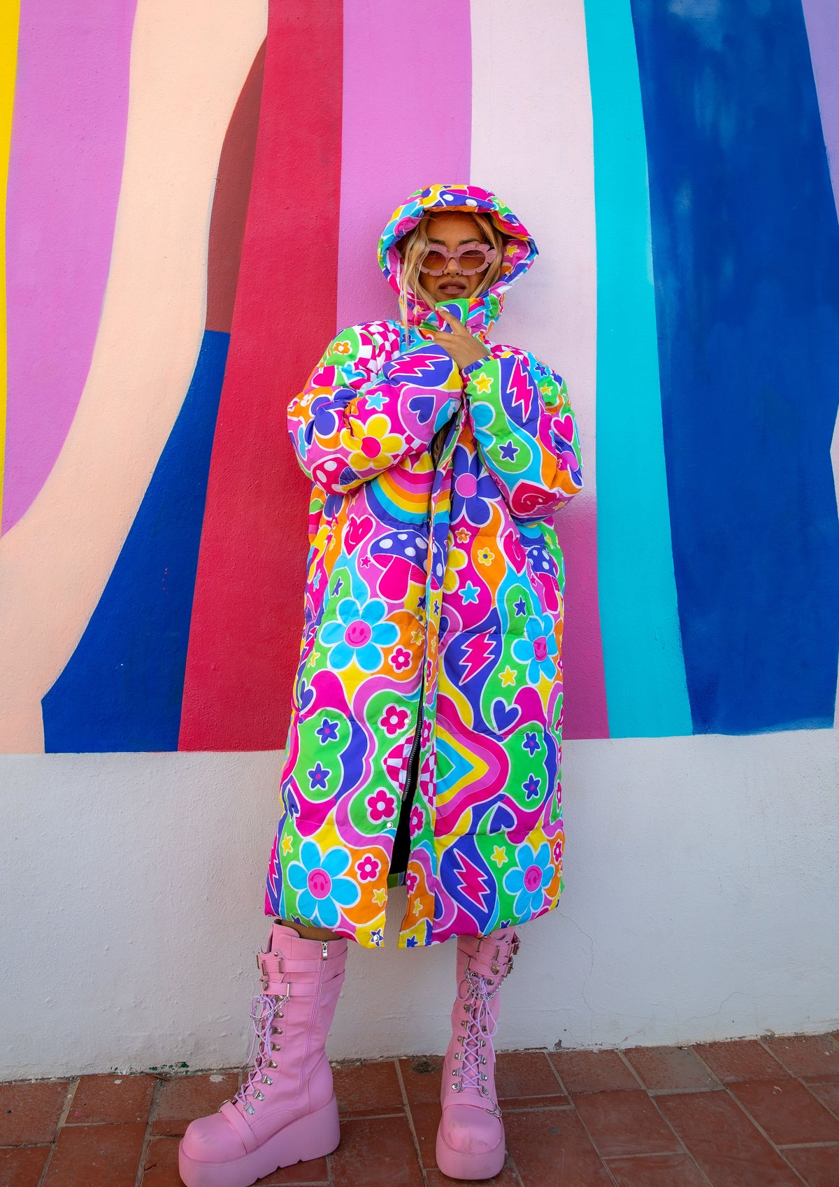 Groovy Love Long Puffer Jacket