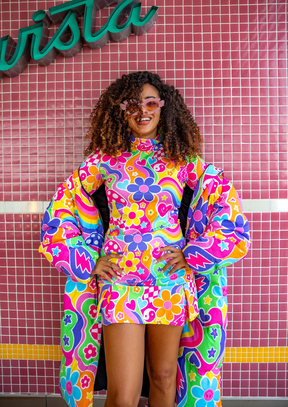 Groovy Love Pleated Skort