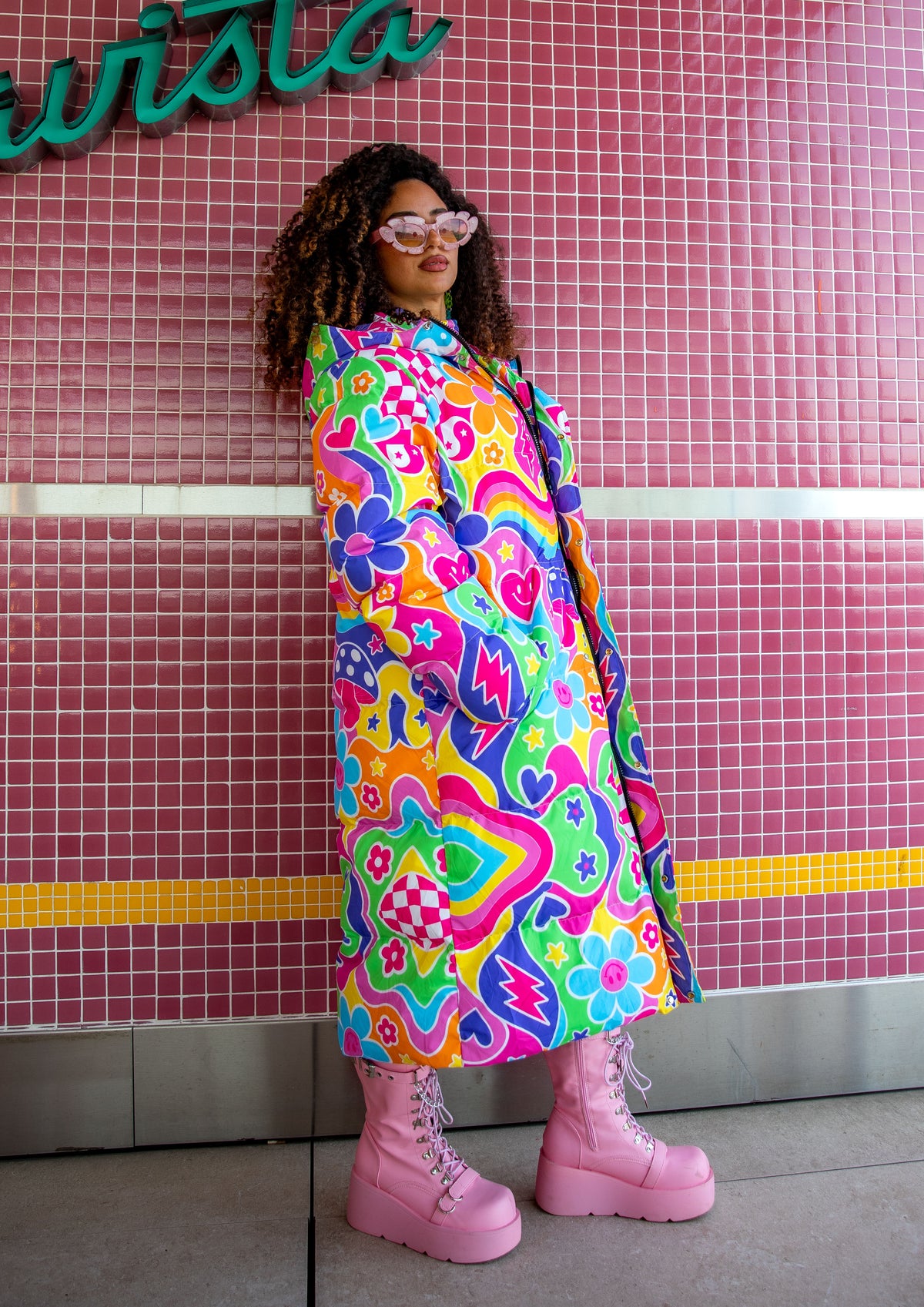 Groovy Love Long Puffer Jacket