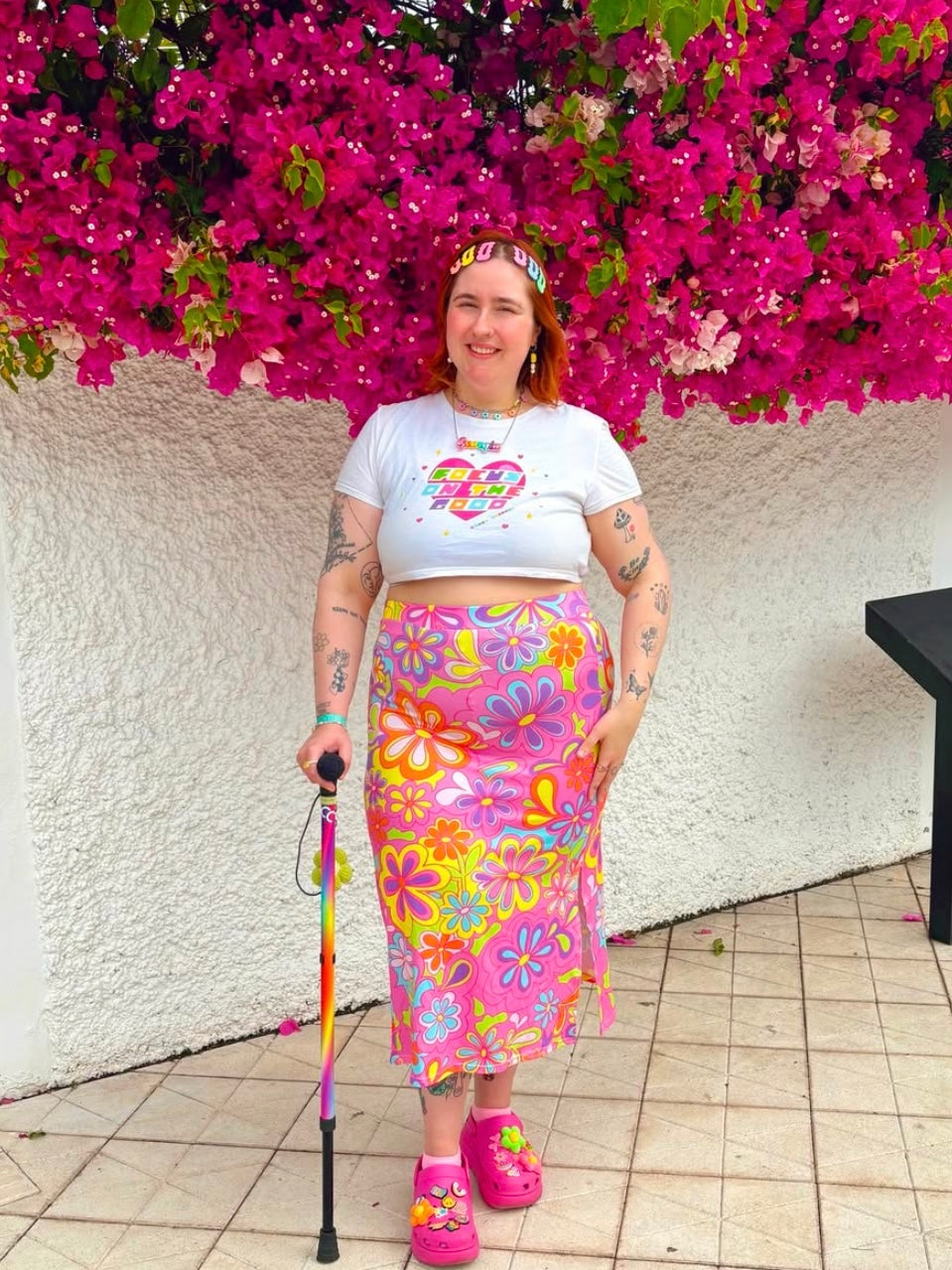 Groovy Bloom Midi Skirt