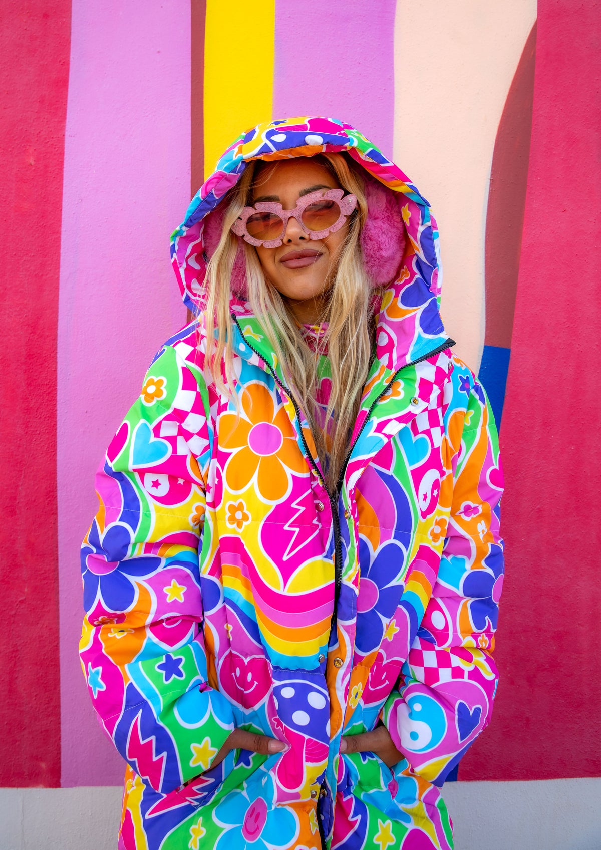 Groovy Love Long Puffer Jacket
