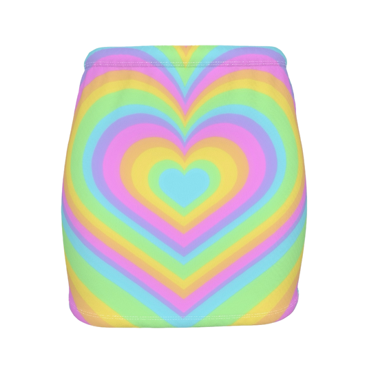 Loved Up Mini Skirt (Pastel)
