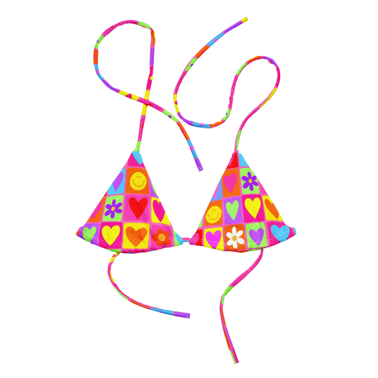 Happy Daze Triangle Bikini Top