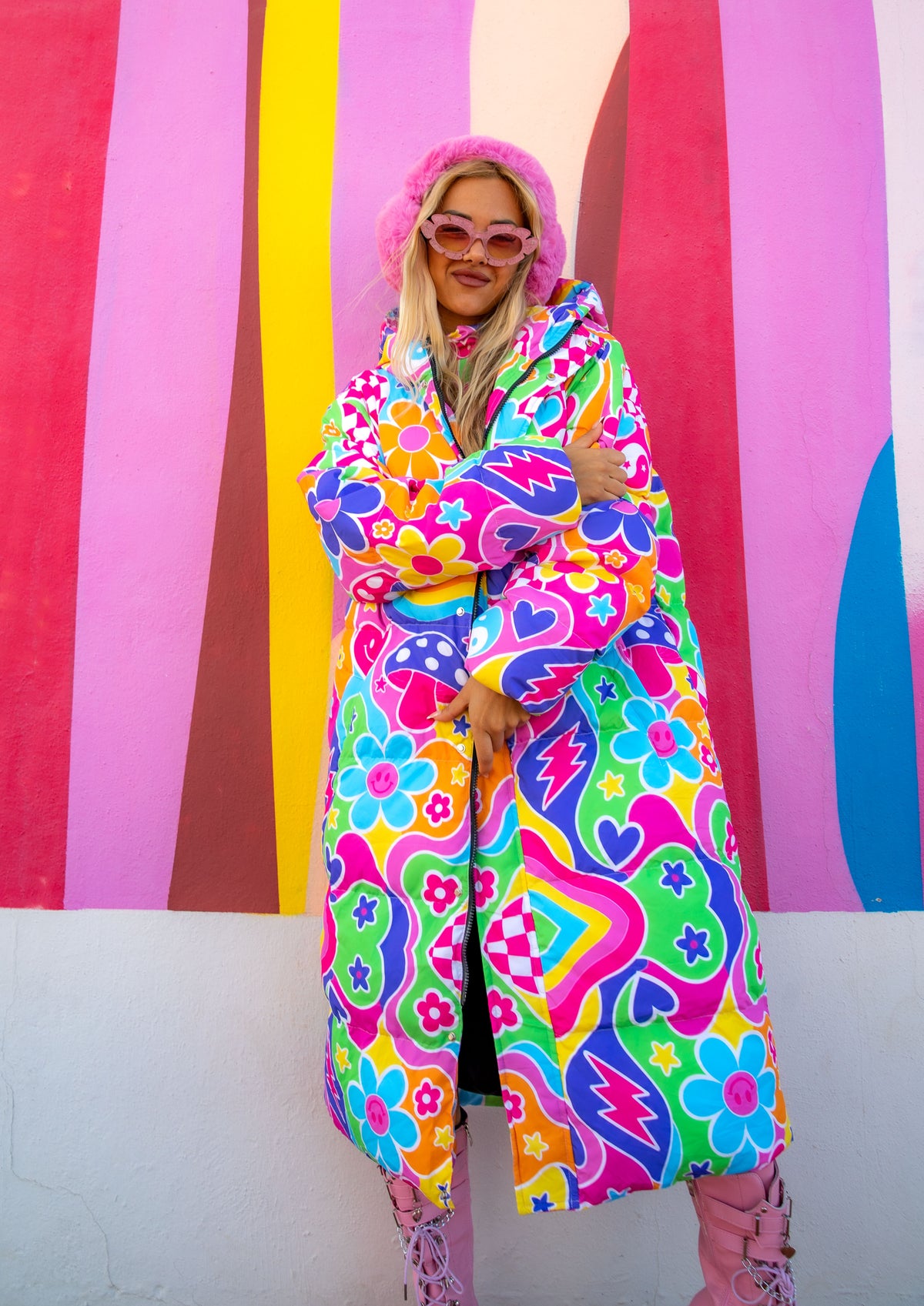 Groovy Love Long Puffer Jacket