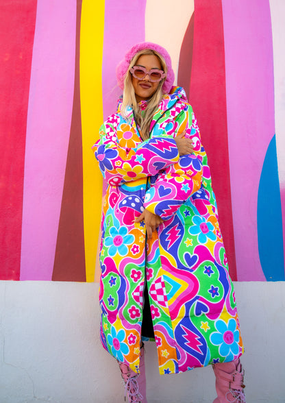 Groovy Love Long Puffer Jacket