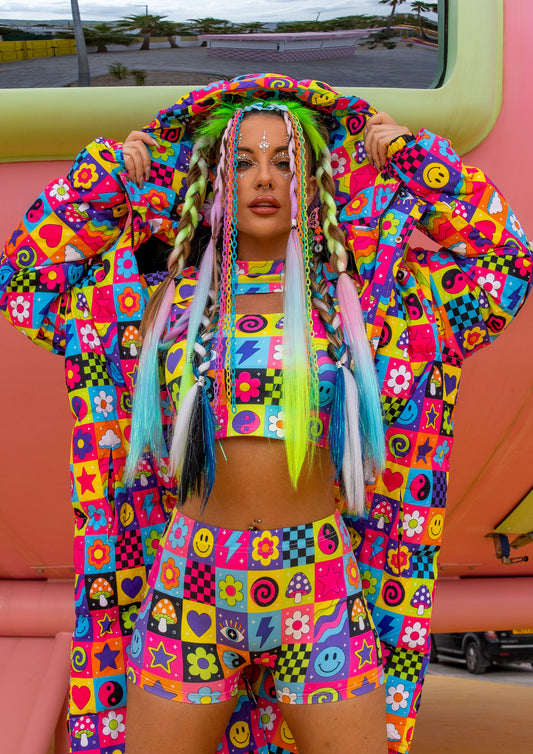 Electric Dreams Long Puffer Jacket