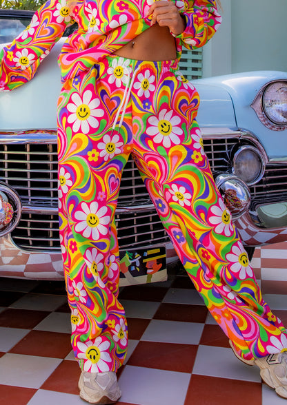 Happy Hearts Knitted Wide Leg Joggers
