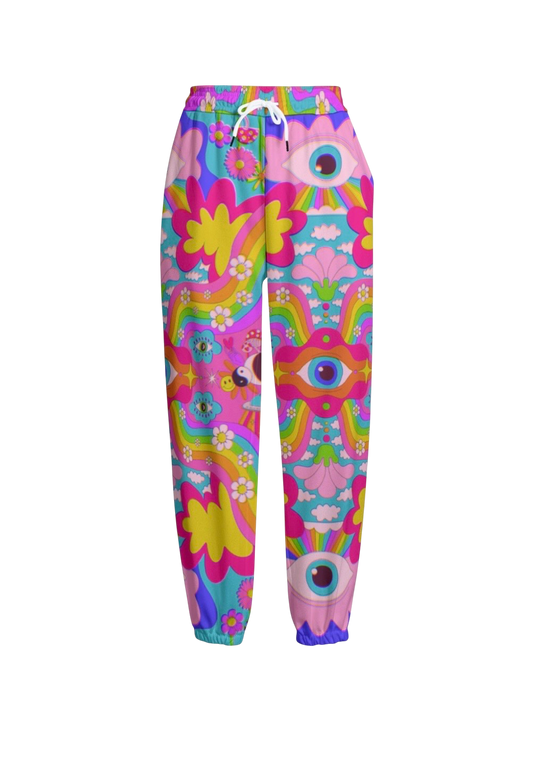 Cosmic Gaze Knitted Cuffed Ankle Grazer Joggers