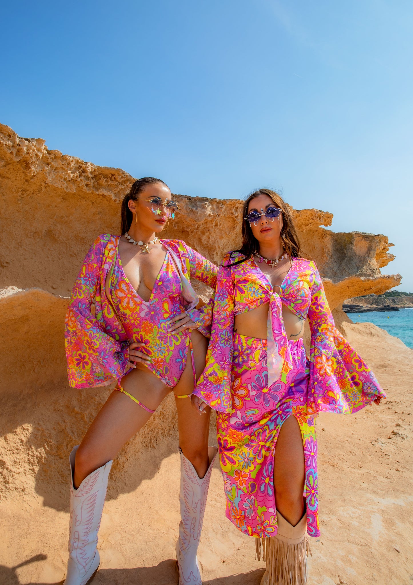 Groovy Bloom Garter One-Piece Swimsuit
