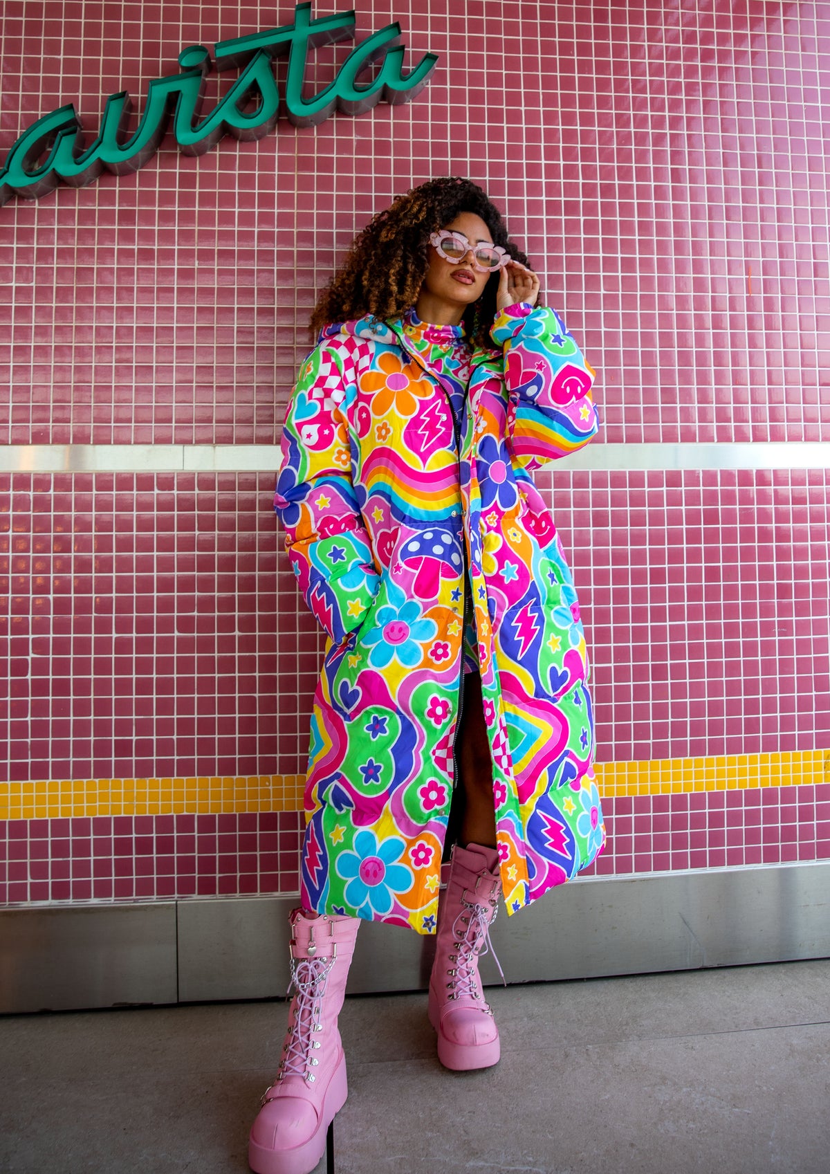 Groovy Love Long Puffer Jacket