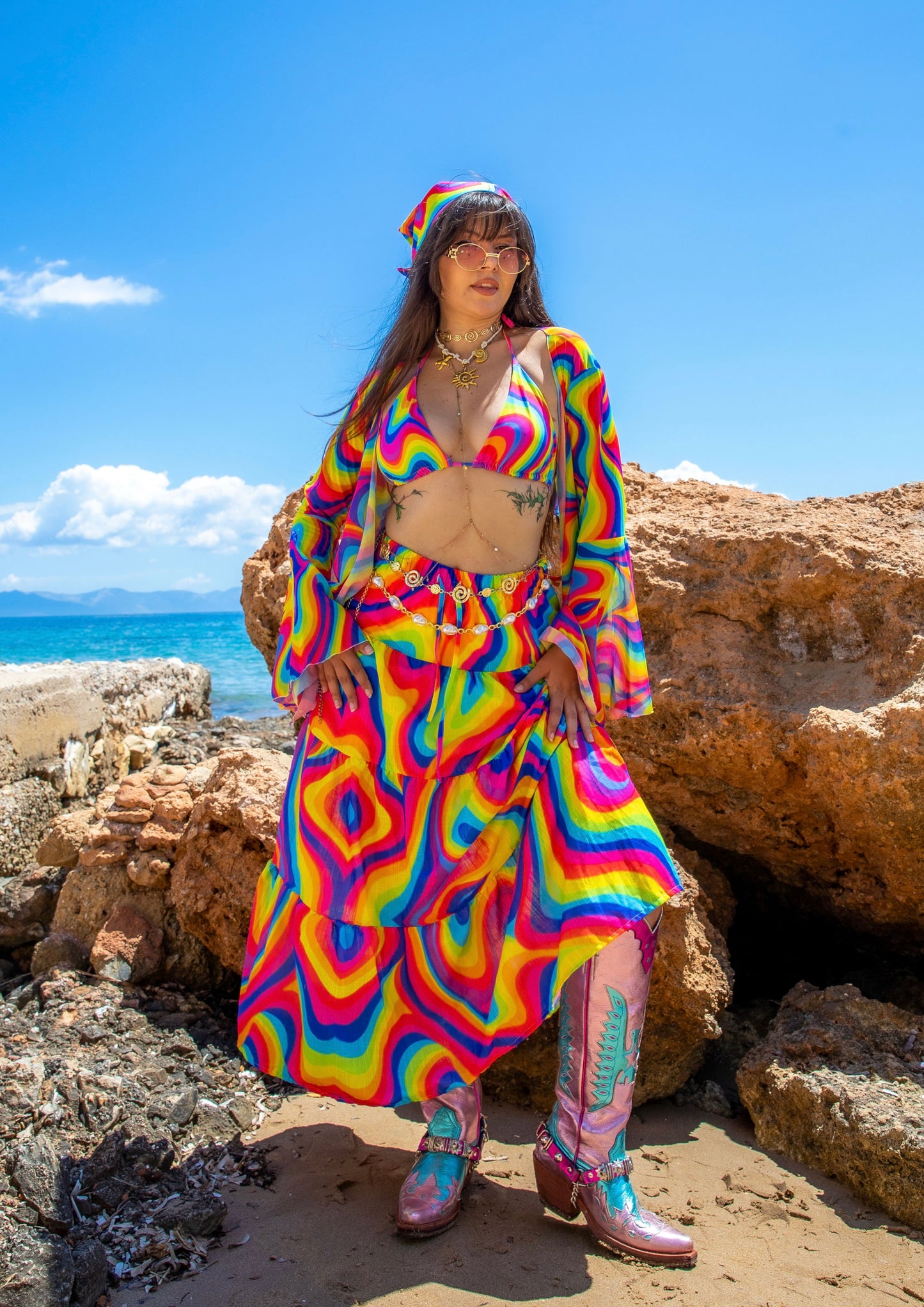 Sun Child Ruffle Maxi Skirt