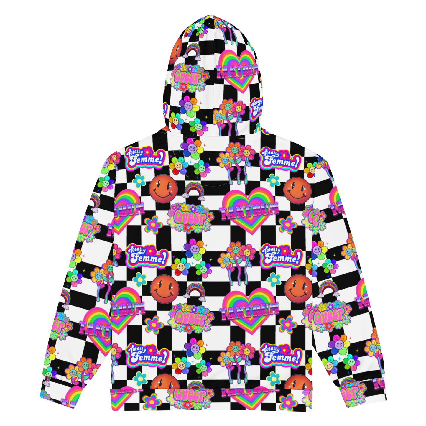 Sticker Zip Up Hoodie