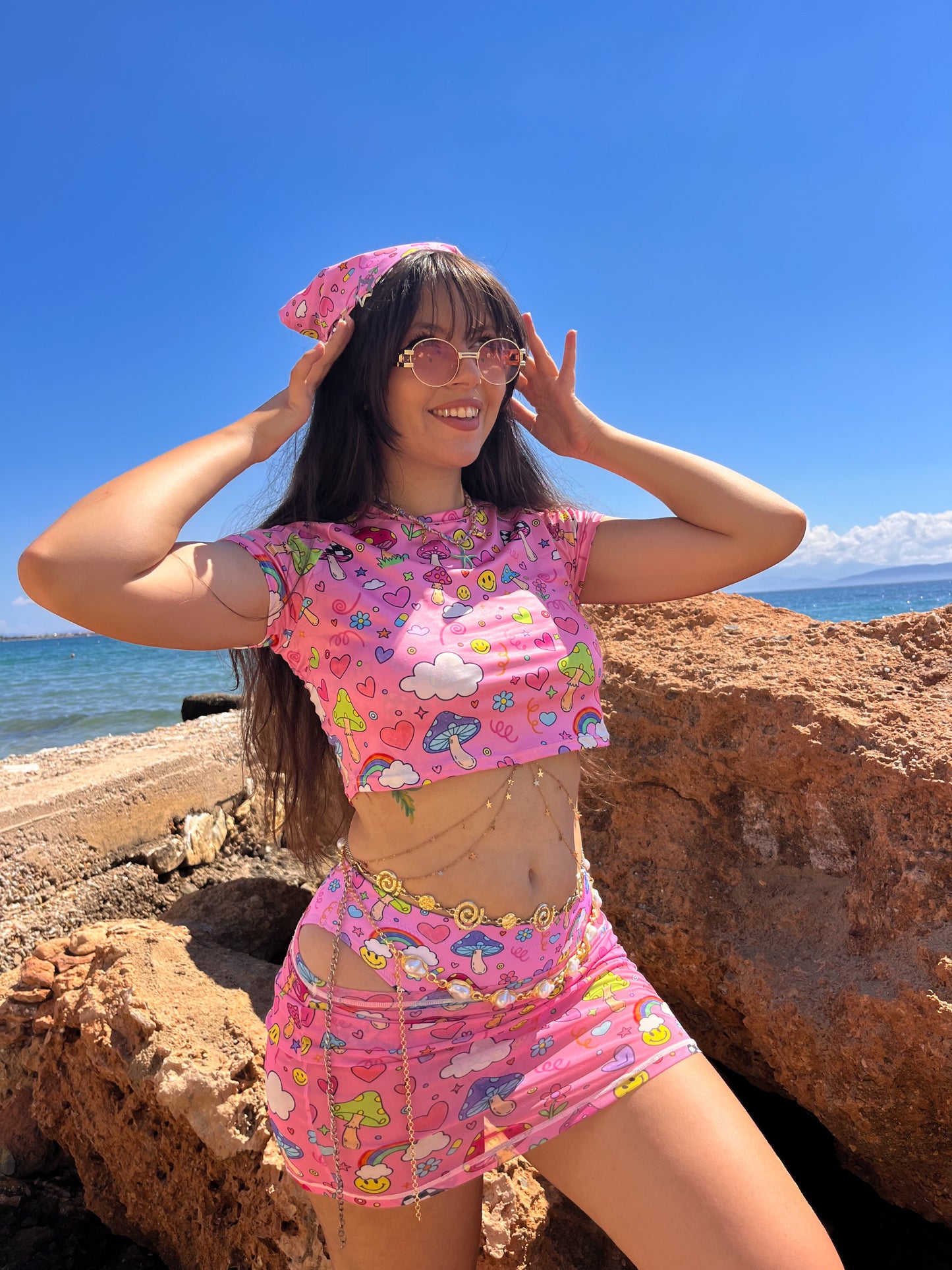 Groovy Shroom Cropped Tee