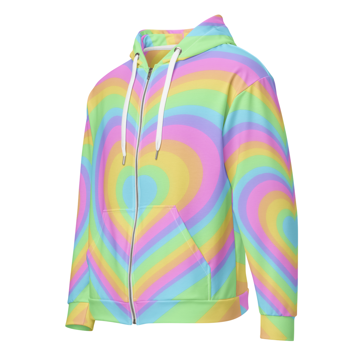 Loved Up Zip Up Hoodie (Pastel)