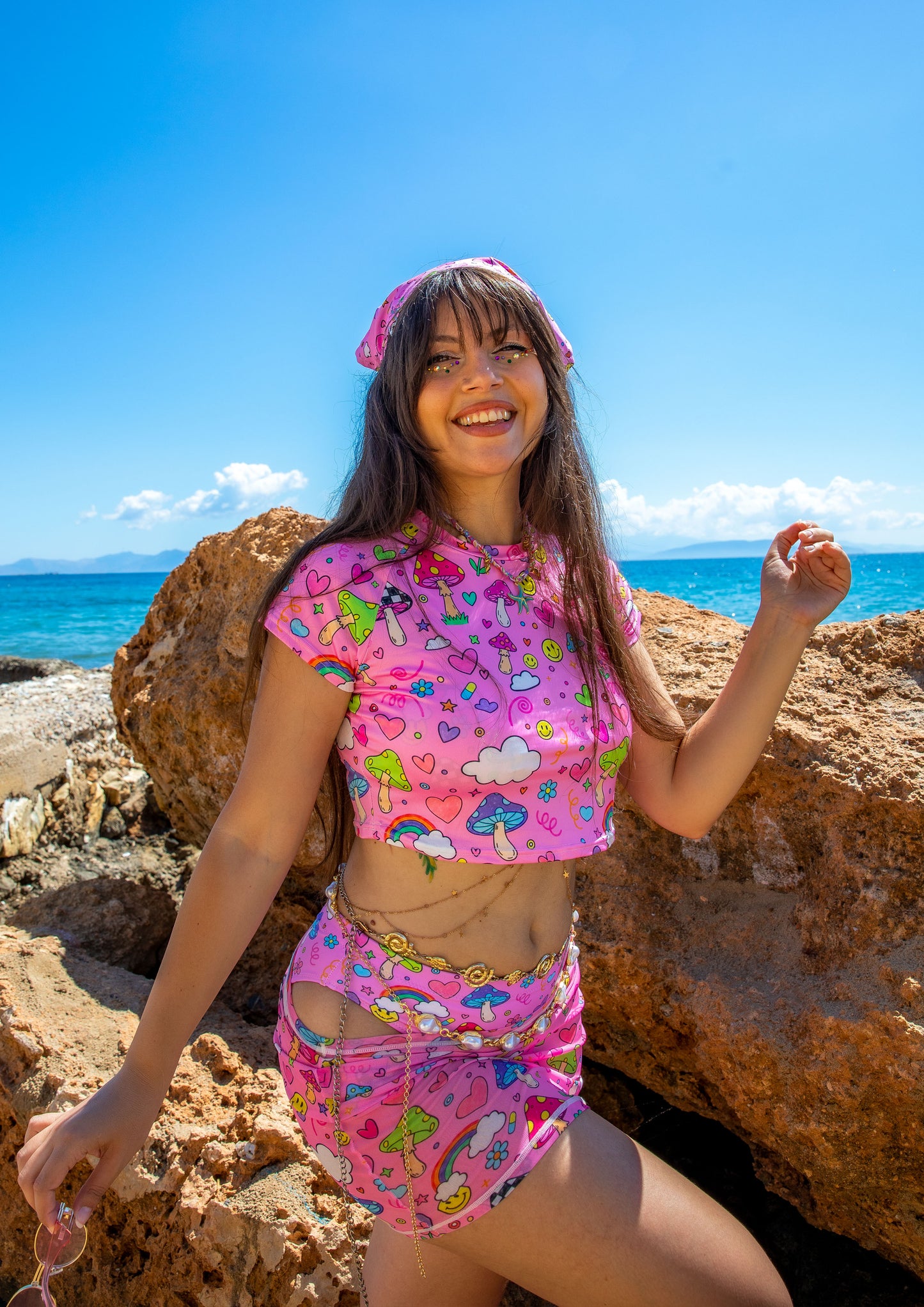 Groovy Shroom Cropped Tee