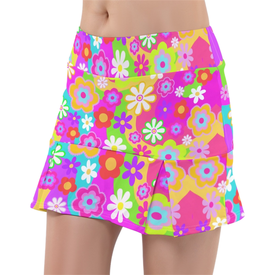 Disco Daisy Pleated Skort