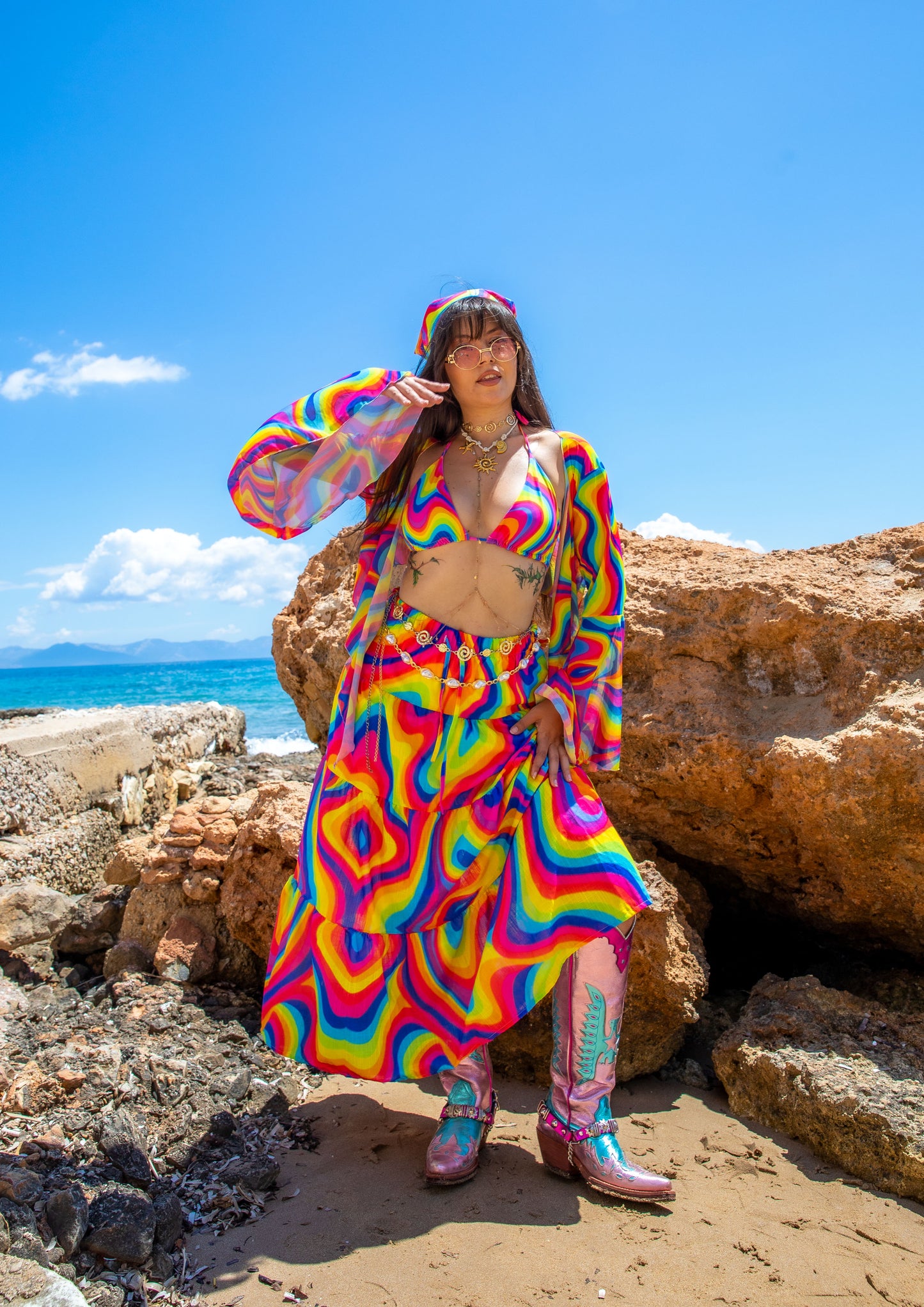 Sun Child Ruffle Maxi Skirt