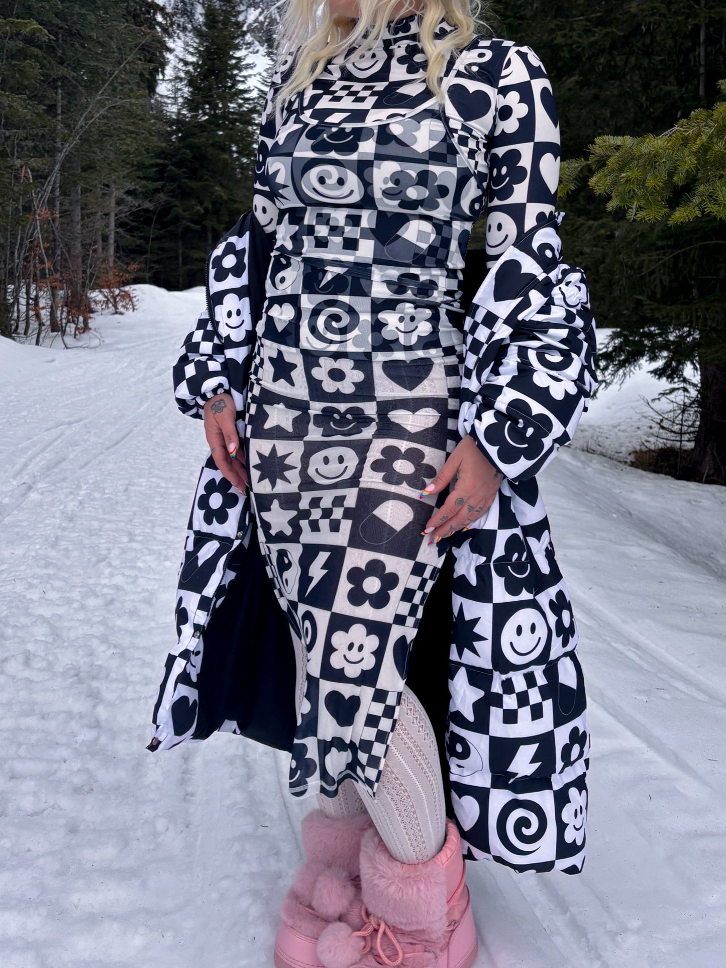 Chill Pill Mesh Midi Dress