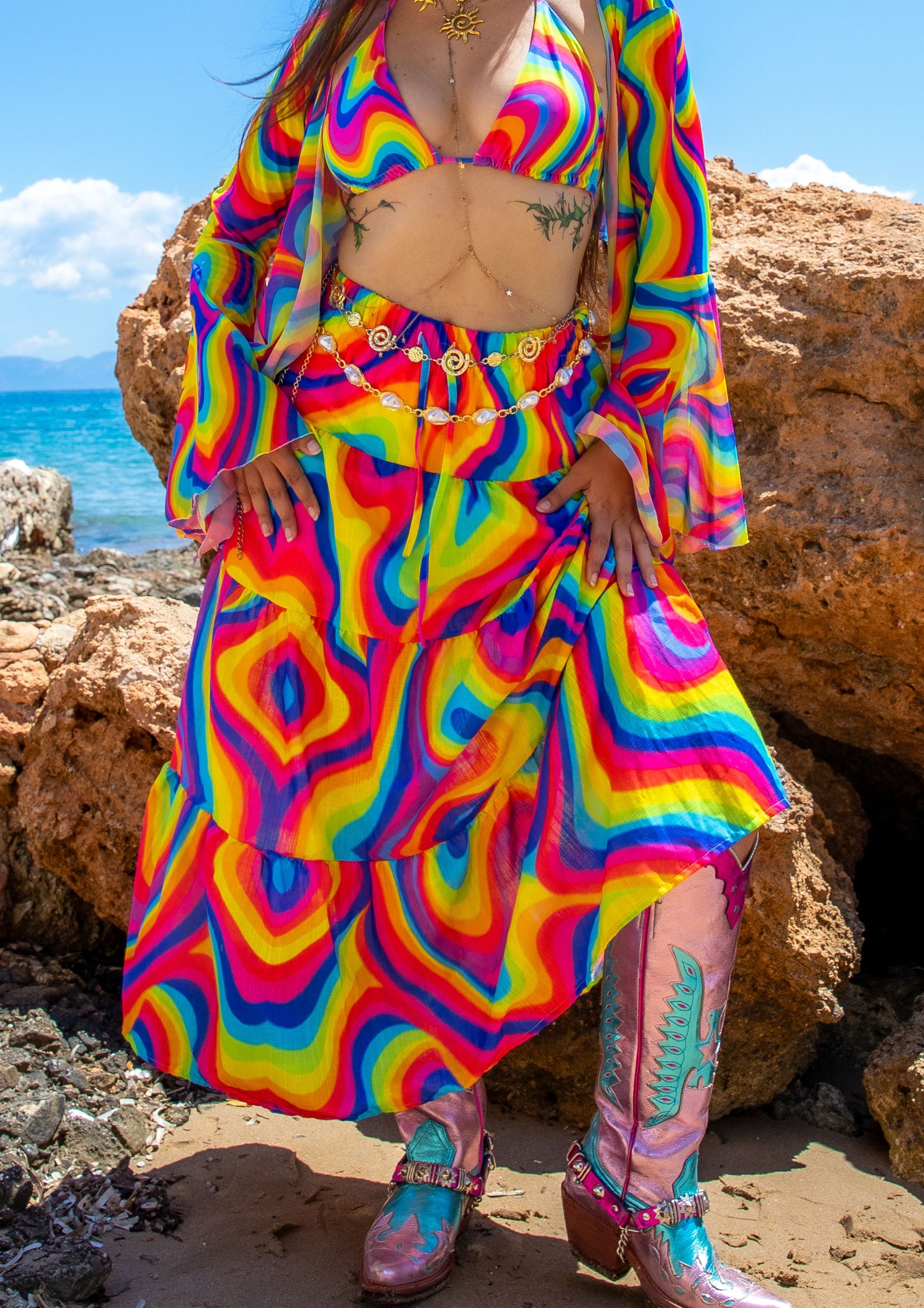 Sun Child Ruffle Maxi Skirt