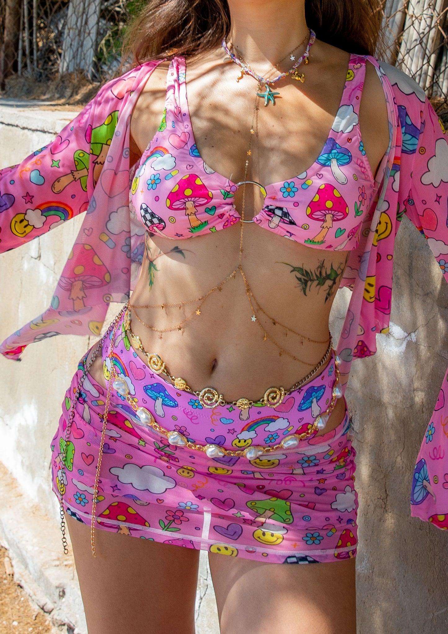 Groovy Shroom O-Ring Bikini Top