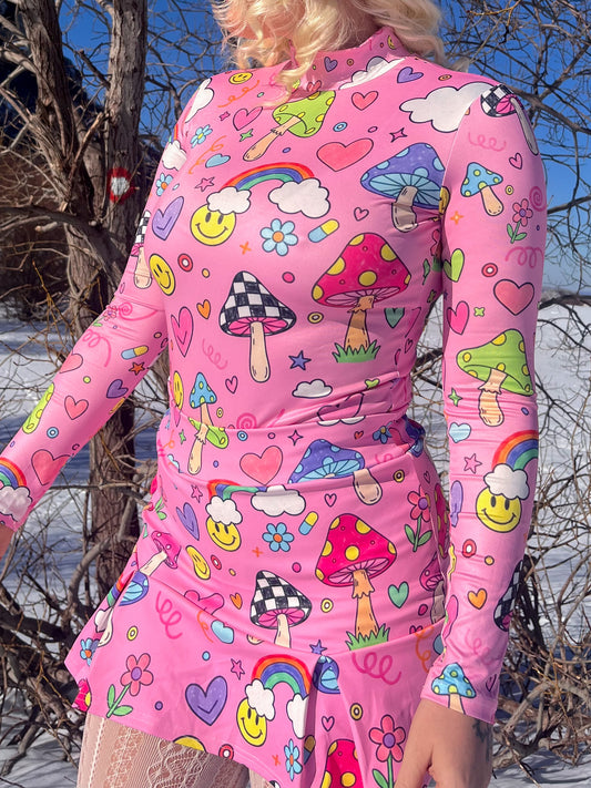 Groovy Shroom Roll Neck