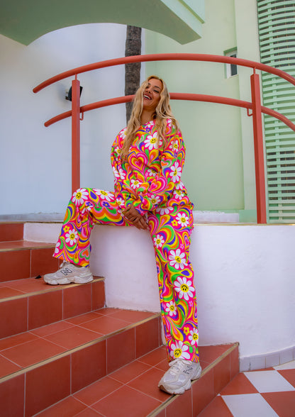 Happy Hearts Knitted Wide Leg Joggers