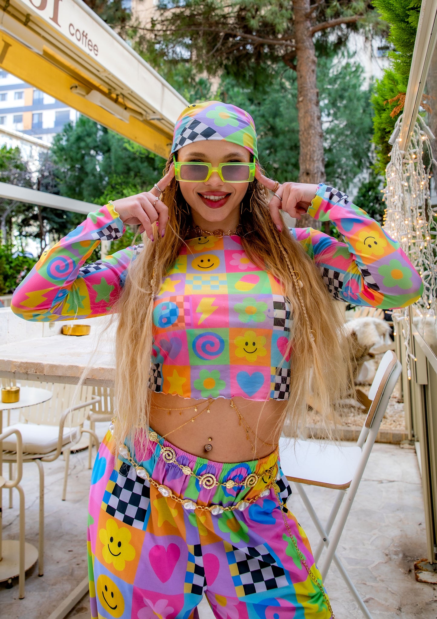 Vibe Check Mesh Long Sleeve Crop Top