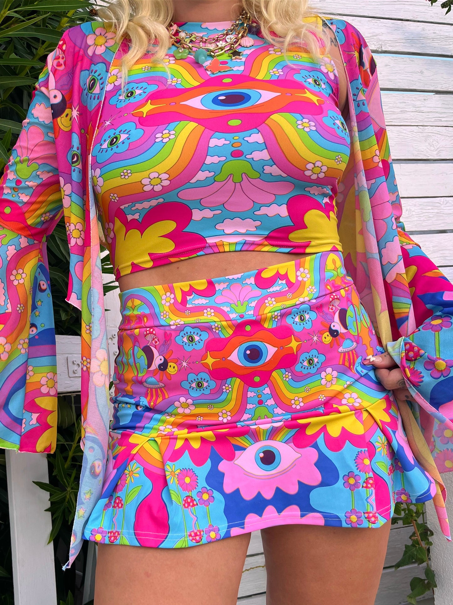 Cosmic Gaze Pleated Skort