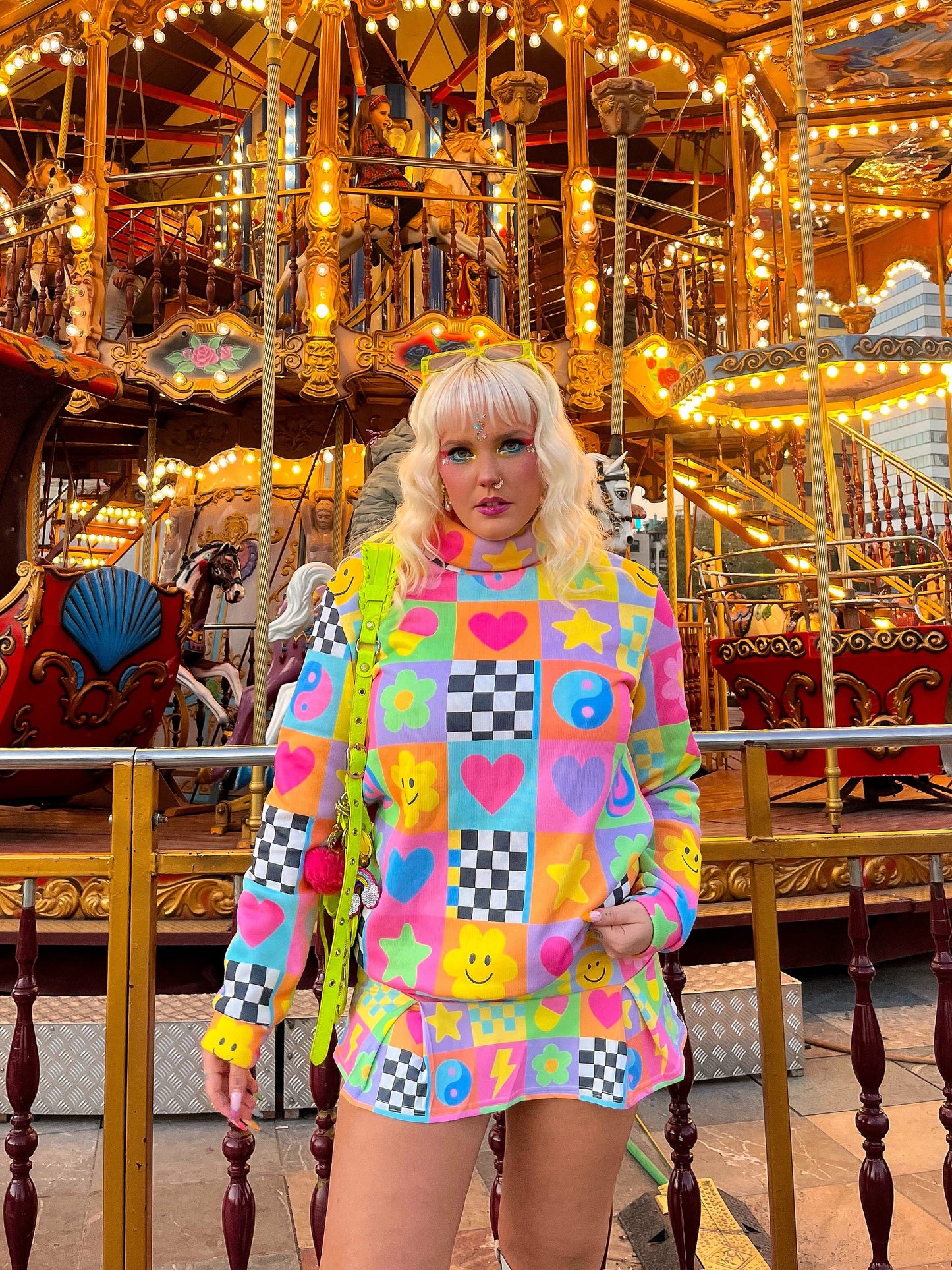 Vibe Check Knitted Roll Neck Fitted Sweater