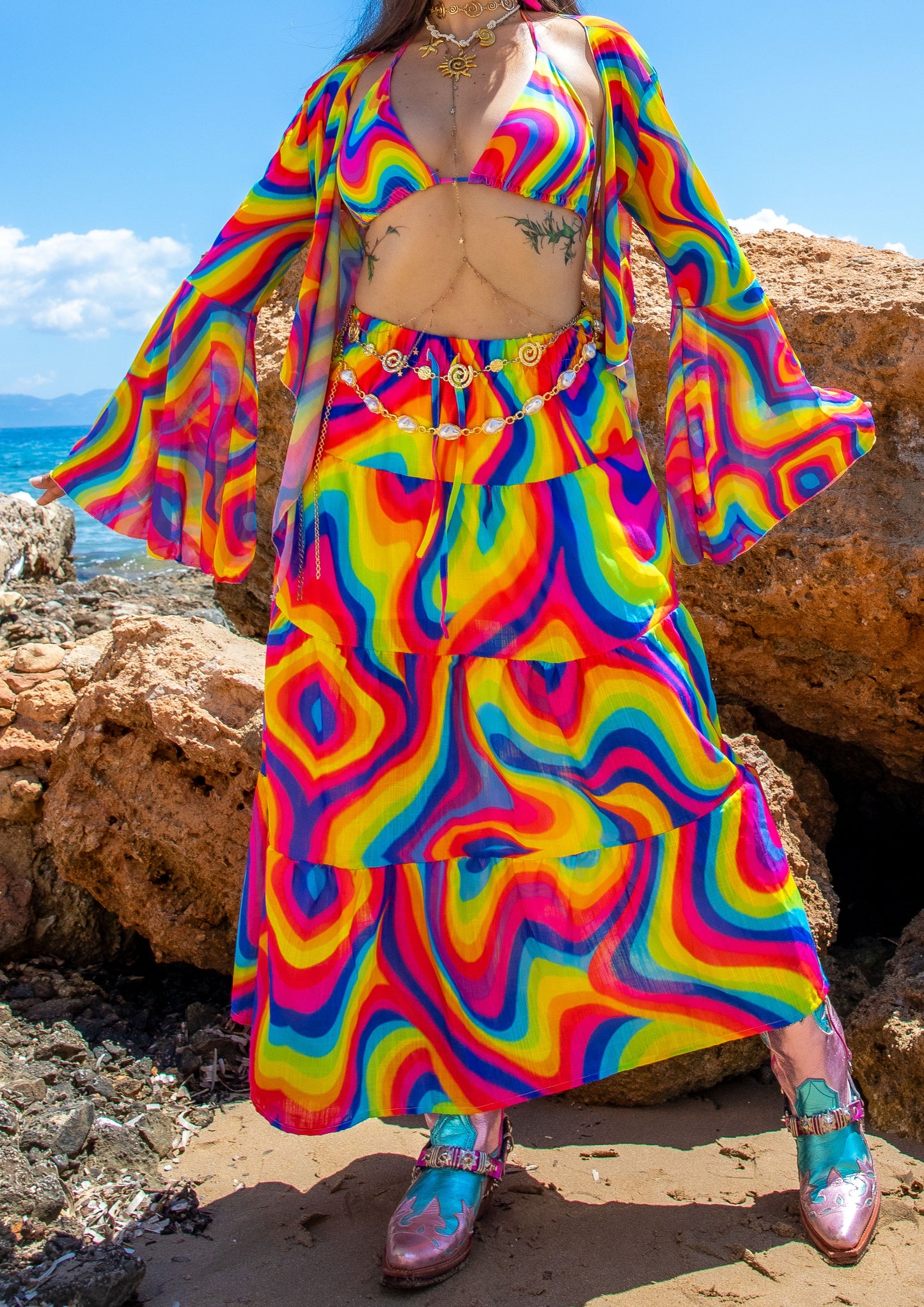 Sun Child Ruffle Maxi Skirt