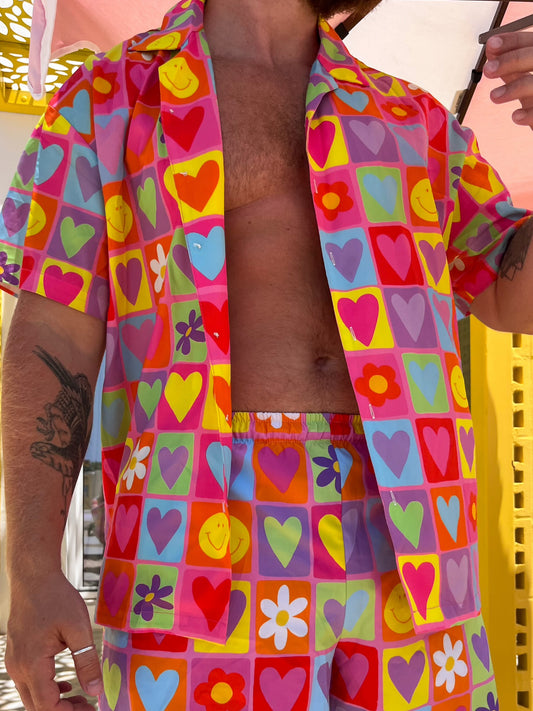 Happy Daze Luxe Lounge Shirt Men’s