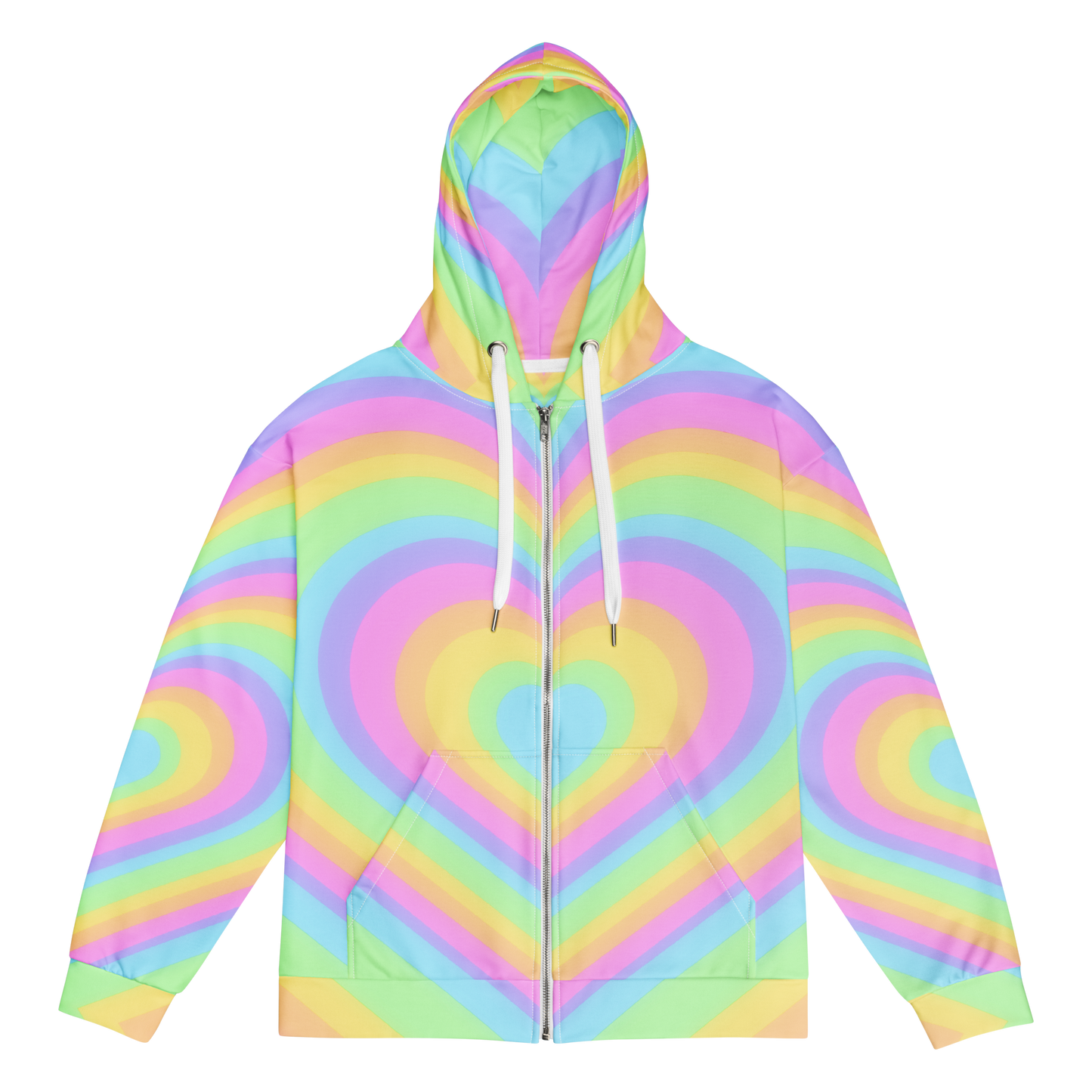 Loved Up Zip Up Hoodie (Pastel)