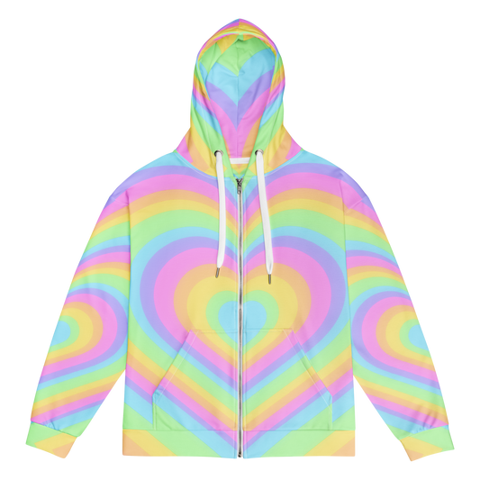 Loved Up Zip Up Hoodie (Pastel)