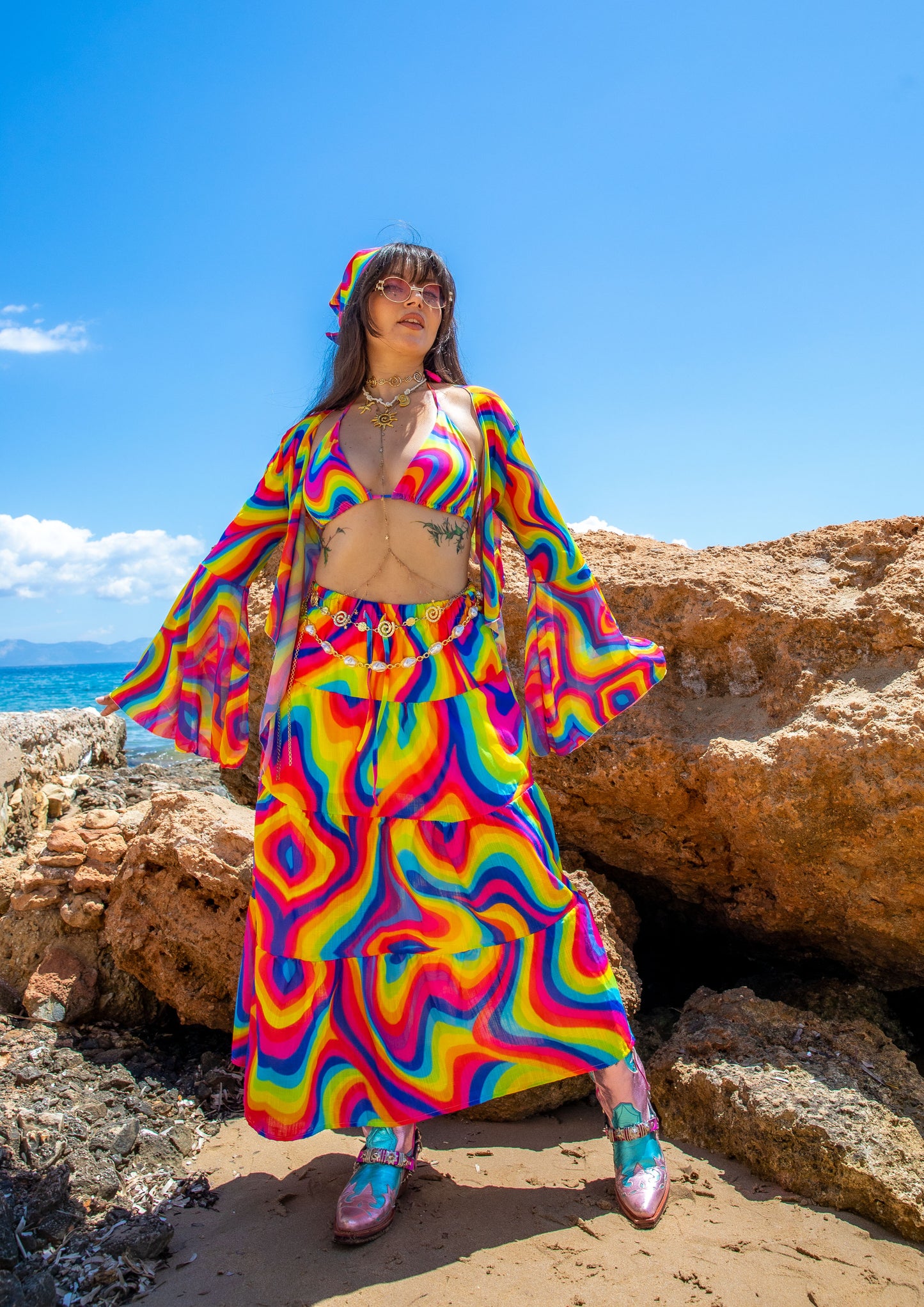 Sun Child Ruffle Maxi Skirt