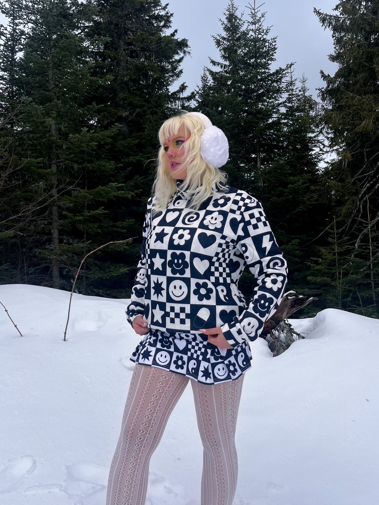 Chill Pill Knitted Roll Neck Fitted Sweater