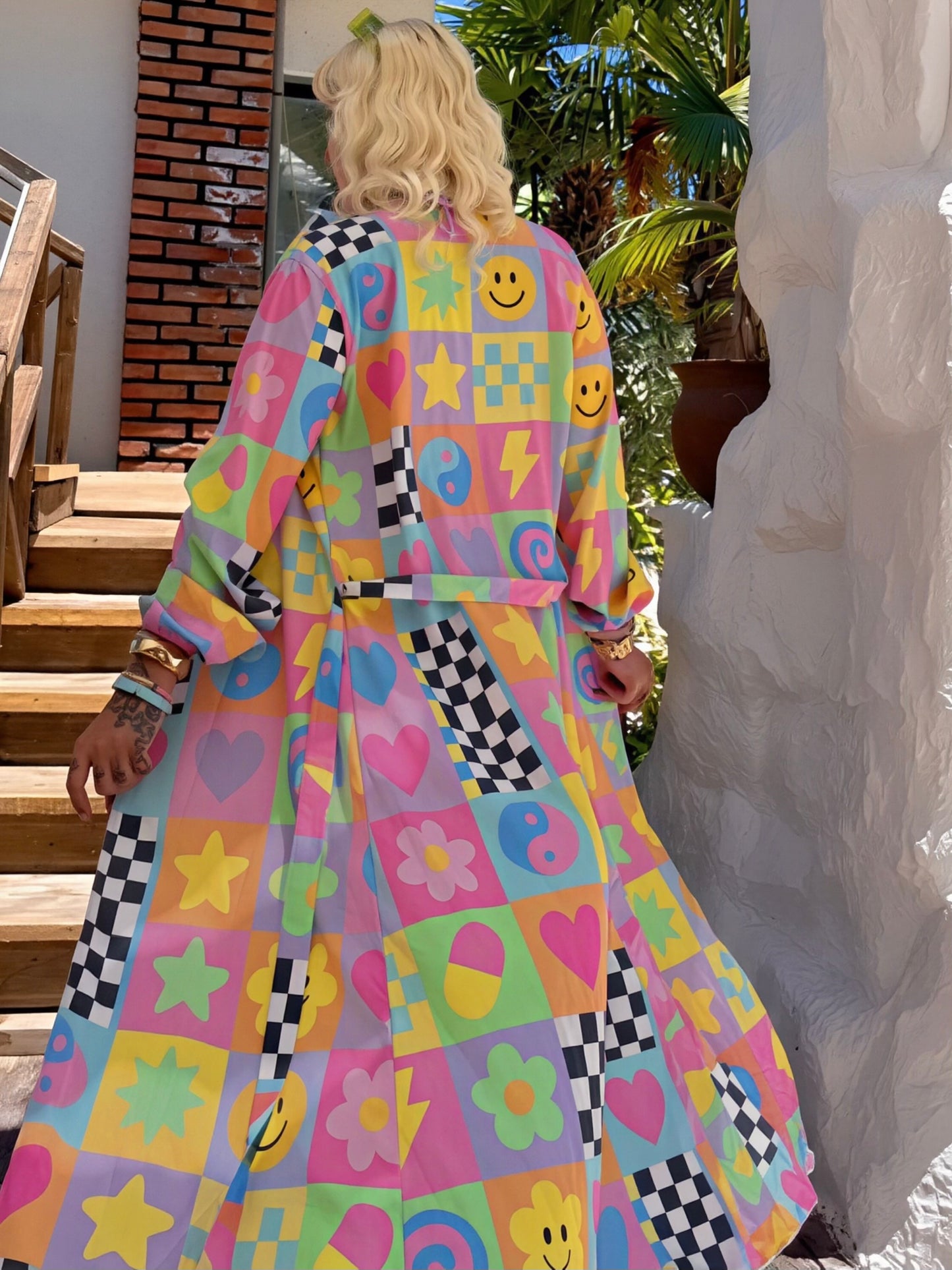 Vibe Check Maxi Chiffon Kimono Style Jacket