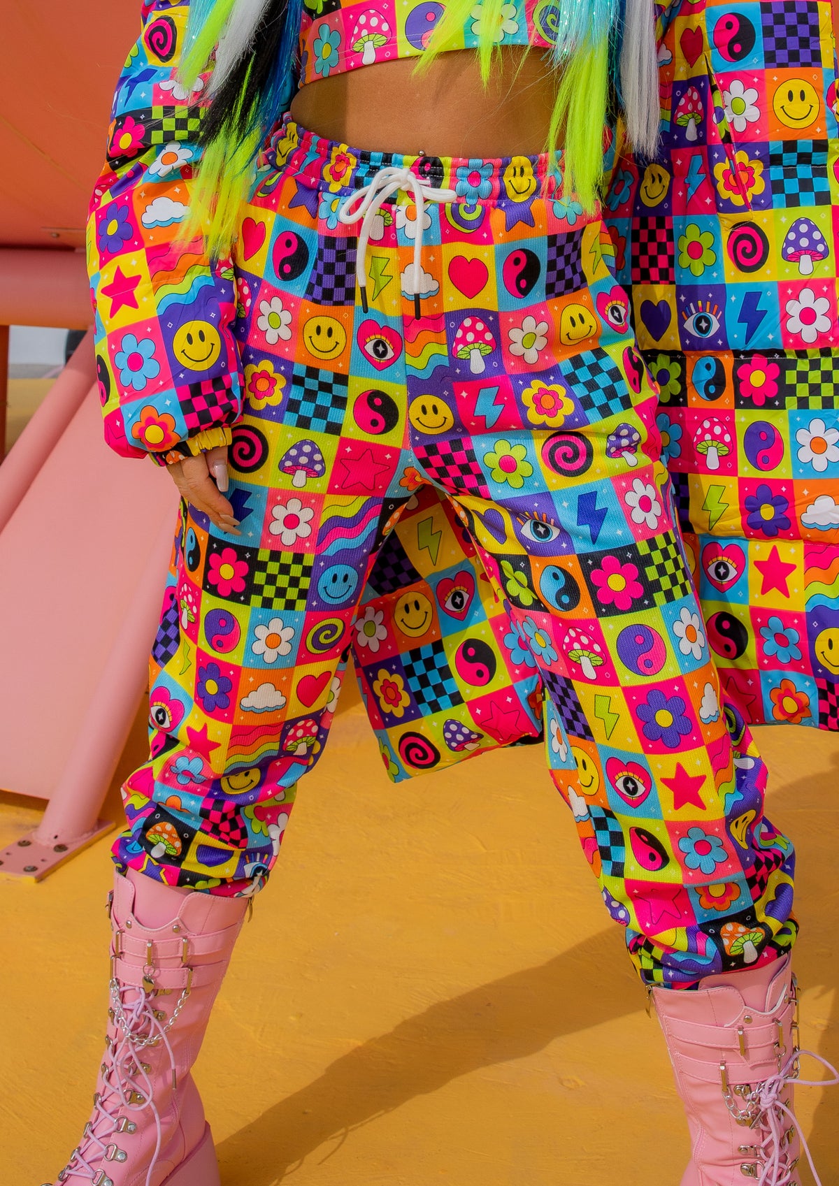 Electric Dreams Knitted Cuffed Ankle Grazer Joggers
