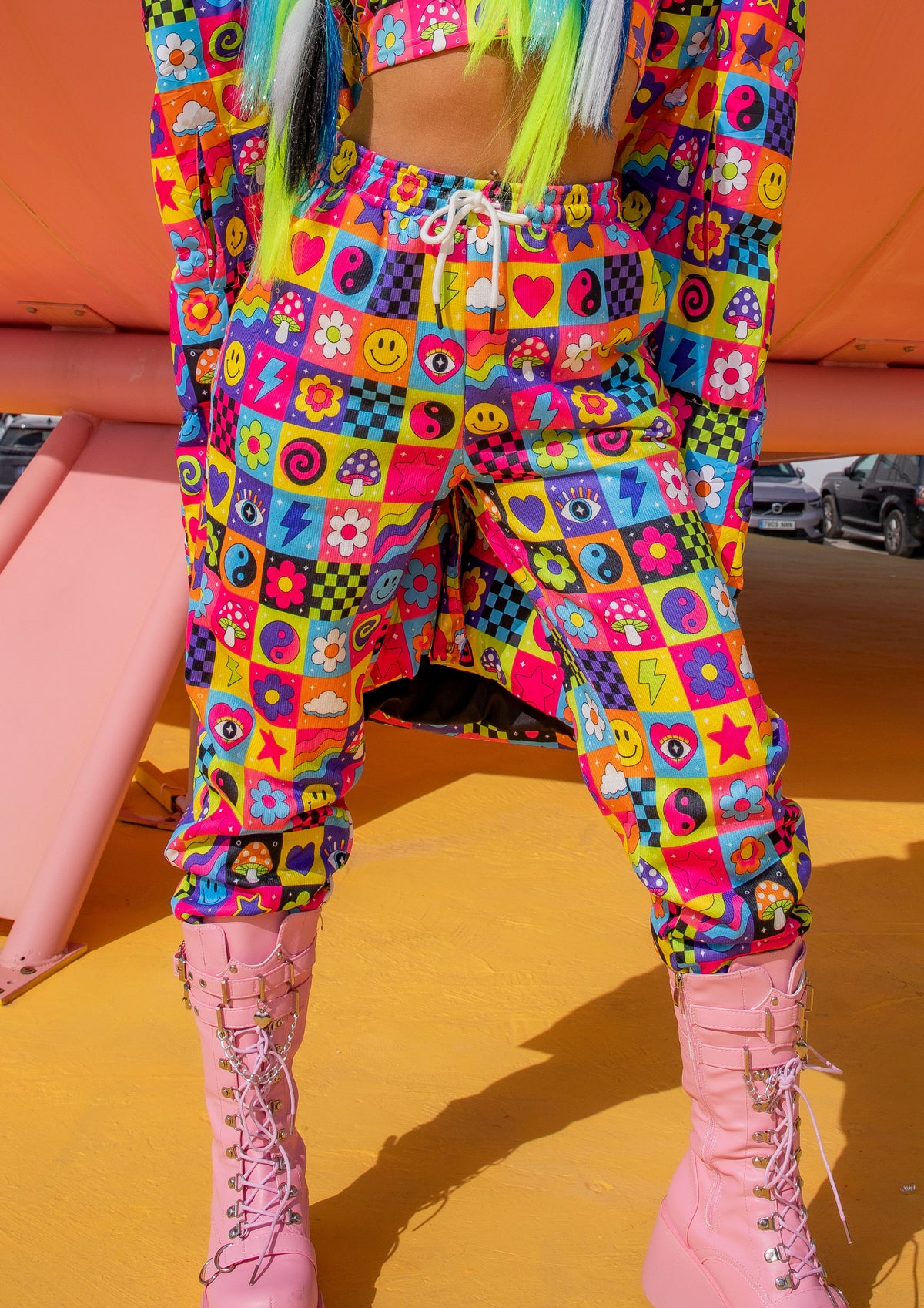 Electric Dreams Knitted Cuffed Ankle Grazer Joggers