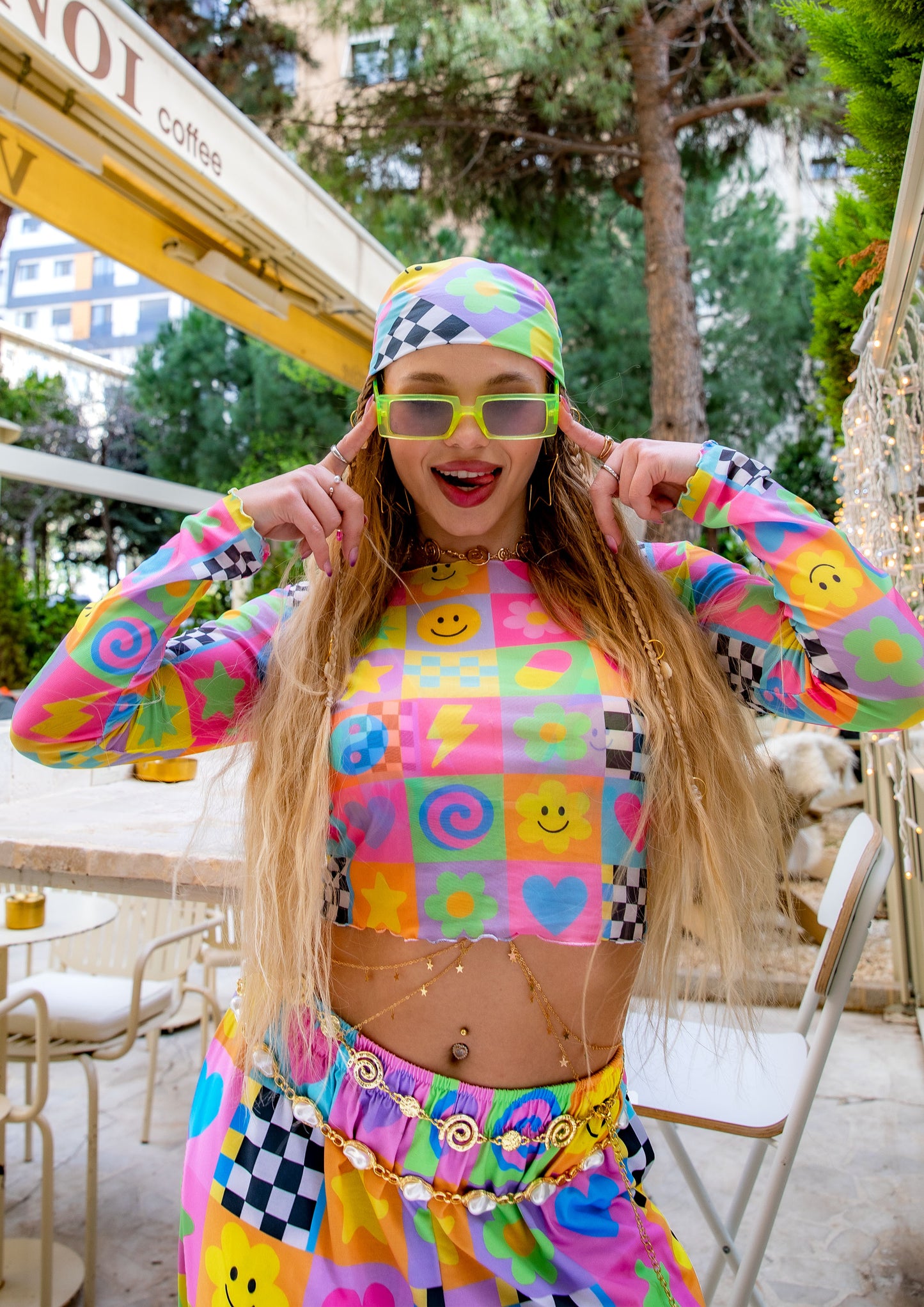 Vibe Check Mesh Long Sleeve Crop Top