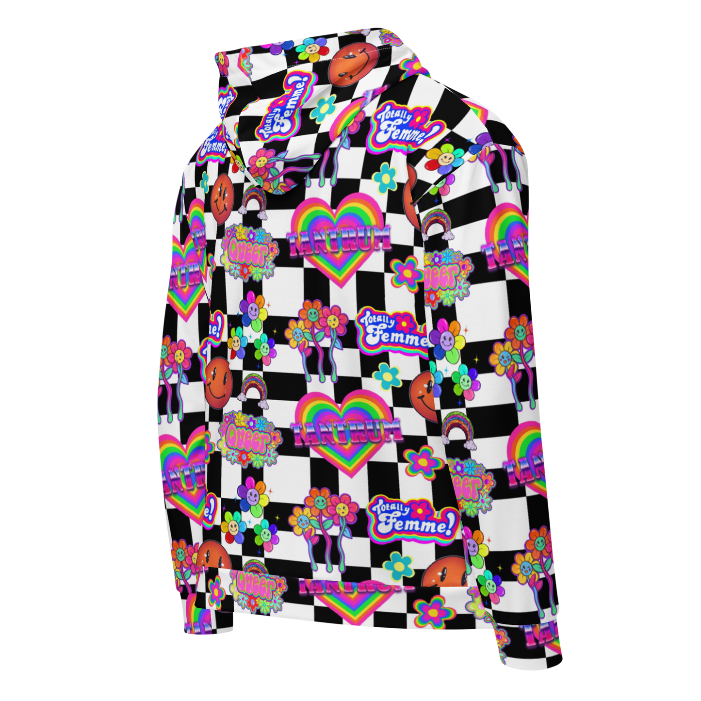 Sticker Zip Up Hoodie