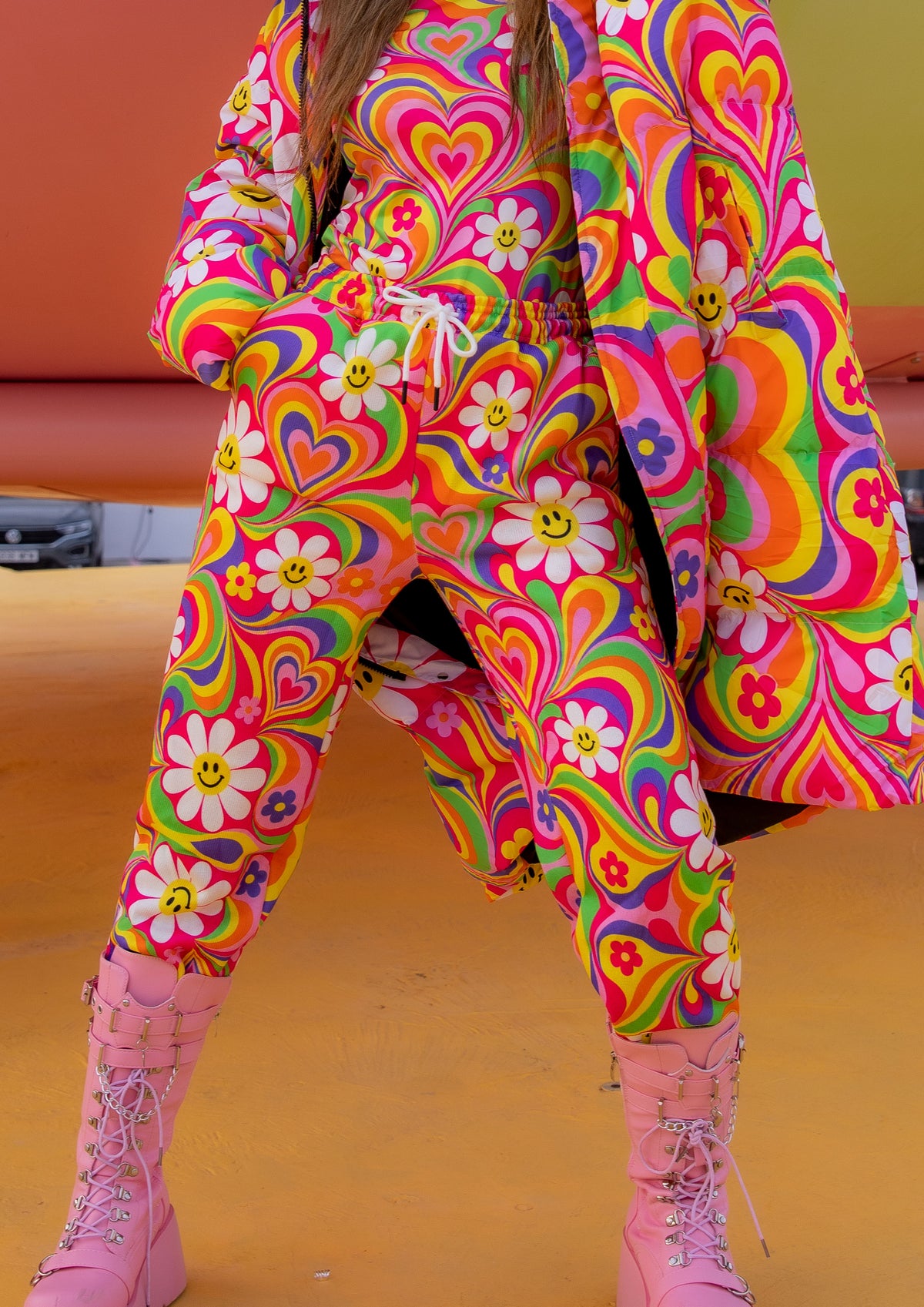 Happy Hearts Knitted Cuffed Ankle Grazer Joggers