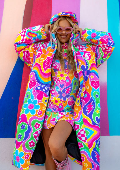 Groovy Love Long Puffer Jacket