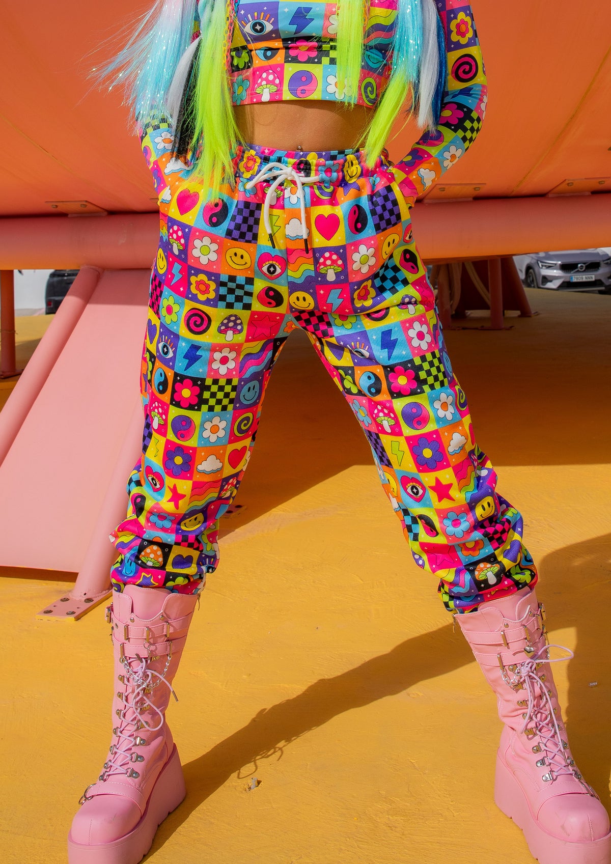 Electric Dreams Knitted Cuffed Ankle Grazer Joggers