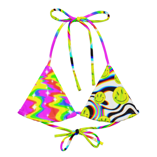 Disco Trip Triangle Bikini Top