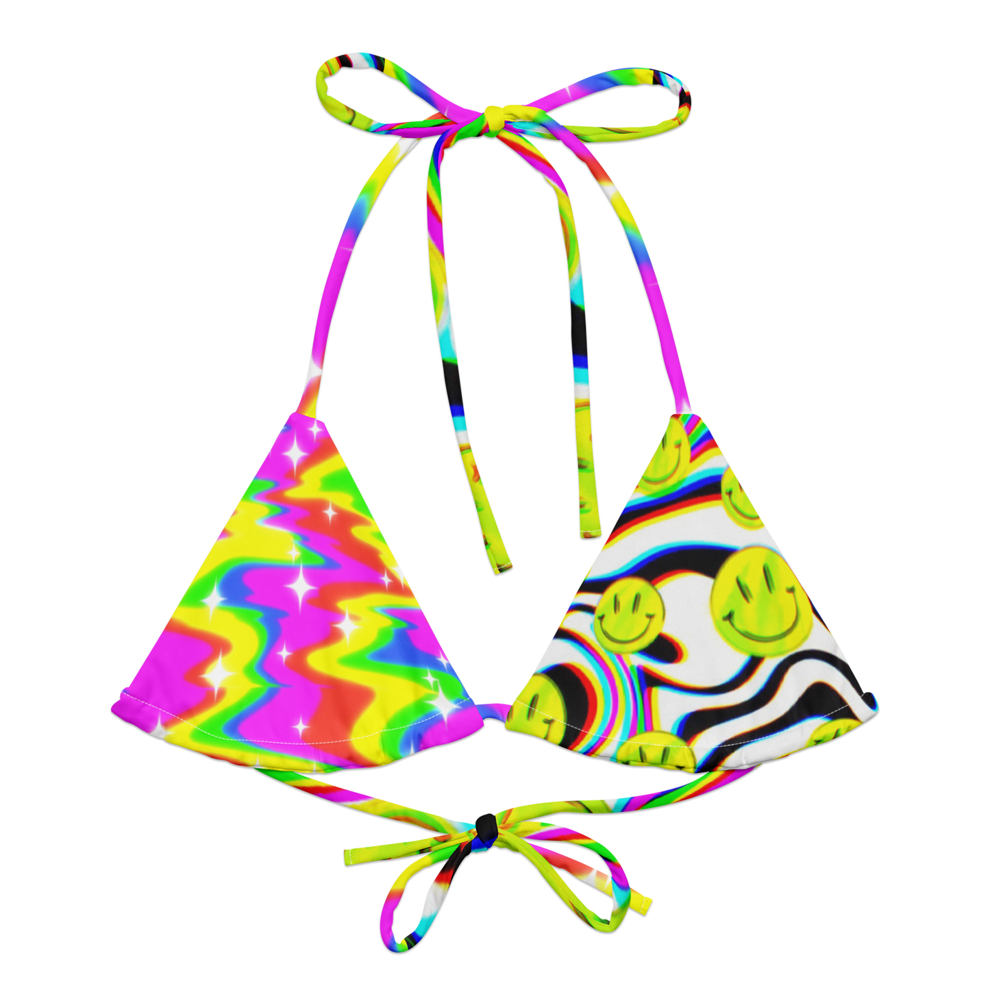 Disco Trip Triangle Bikini Top