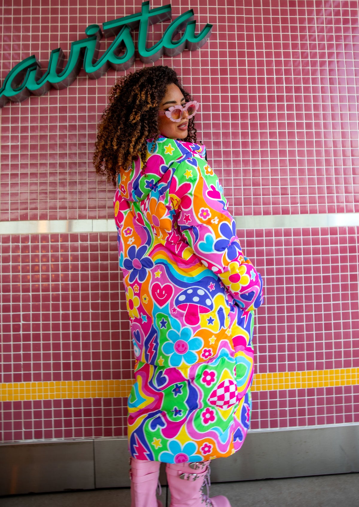 Groovy Love Long Puffer Jacket