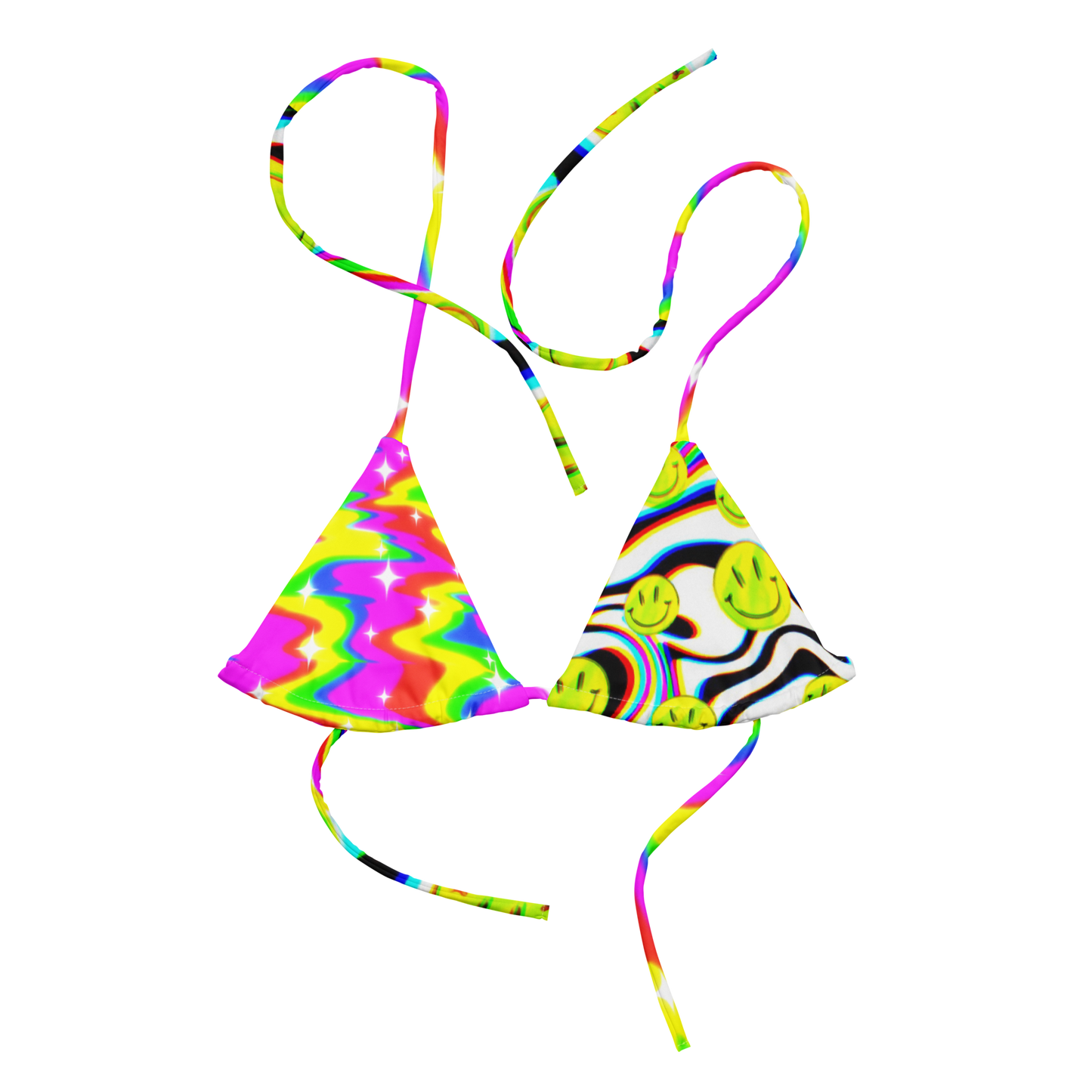 Disco Trip Triangle Bikini Top