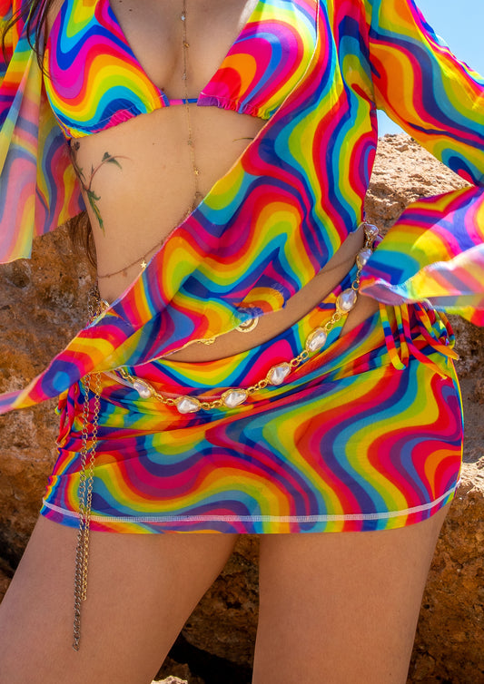 Sun Child Mesh Mini Skirt